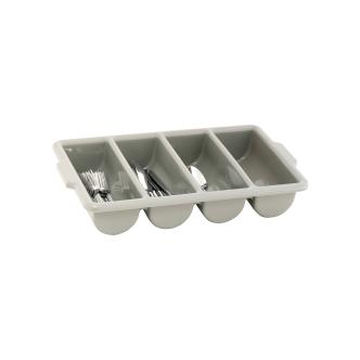 Range couverts - 4 compartiments - Plastique - Gris - G-Line 76357 €4.19 Distributeurs de couverts