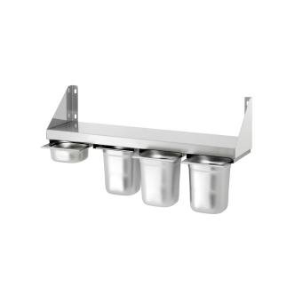 Etagère murale - Inox - 4 x 1/6 GN - 80 x 20 CM - G-Line 27604 €99.95 Étagères murales en inox