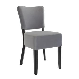 Chaise de restauration - Lisa - Velours - Gris foncé - G-Line HW-58214 €74.95 Chaises de tissu