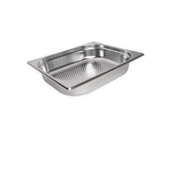 Bac gastronorme - Perforé - 1/2 GN - 4 Litres - H 26,5 x 32,5 x 6,5 CM - Inox - Vogue - K844 K844 €10.99 Bacs gn perforés
