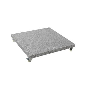 Pied de parasol - 90 KG - H 6,5 x 70 x 70 CM - Granit - Incl. 4 roues - Gris clair - G-Line 17978 €159.00 Overige