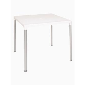 (NON DISPONIBLE) Bolero Plastique / Aluminium - Blanc - Carré 75 cm | Table de restauration GJ971 €73.00 Tables et guéridons