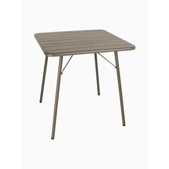 (NON DISPONIBLE) Bolero Acier poudré - Marron - 70 x 70 cm - Pliable | Table de restauration CS732 €90.00 Tables et guéridons
