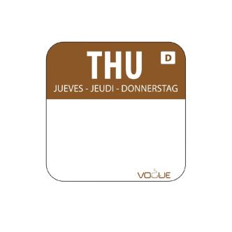 Etiquettes jour - Soluble - Jeudi - 1000 pièces - 2.54 CM - Vogue - U780 U780 €14.99 Autocollants de jour