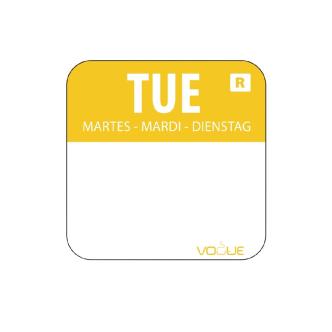 Etiquettes jour - Détachables - Mardi - 1000 pièces - Jaune - H 2,4 x 2,4 CM - Vogue - L932 L932 €4.79 Autocollants de jour
