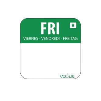 Etiquettes jour - Détachables - Vendredi - 1000 pièces - Vert - H 2,4 x 2,4 CM - Vogue - L935 L935 €4.79 Autocollants de jour
