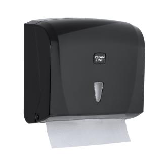 Distributeur de papier à main - Pli en Z - H 24 x 25,5 x 12,5 CM - Noir - Cleanline - G-Line 44314 €15.95 Distributeur de papier