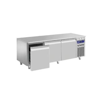 Base réfrigérée - 3 tiroirs - H 65 x 160 x 70 CM - Moteur droit - Diamant - N77/R316G-R2 N77/R316G-R2 €2,196.00 Tables réfrigérée 