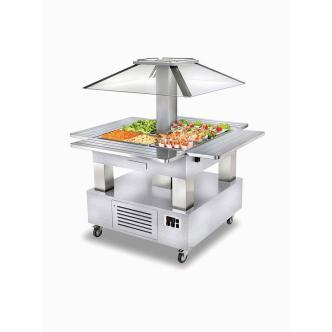 Buffet Réfrigéré - Îlot - 4 x GN 1/1 - Bois Blanc - H 154 x 143,5 x 104 CM - Diamant - CSB/4D-A1-R2 CSB/4D-A1-R2 €2,900.00 Buffets îlots
