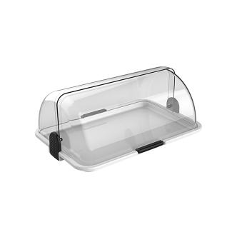 Vitrine buffet - H 19,5 x 46,5 x 31,5 CM - 1 901 KG - Polypropylène - Transparent - Couvercle Rolltop - 245010 245010 €33.50 Buffet de petit-déjeuner / déjeuner
