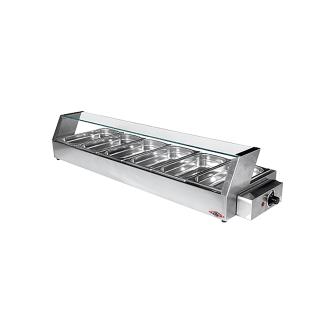 Vitrine chauffante - H 10 x 114,5 x 35,5 CM - 10 KG - 220 - 240 V - 1600 W - Inox - Stilfer - 527012 527012 €433.52 Vitrines