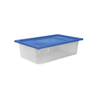 Boîte Alimentaire - 1/1 GN - 19.5 Litre - H 15 x 53 x 32.5 CM - Polypropylène - Bleu - -40°C / +70°C - Hermétique Verrouillable - Caterchef - 953832 953832 €13.55 Bacs GN couvercle coloré