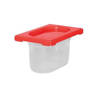 Boîte Alimentaire - 1/9 GN - 1 Litre - H 10 x 17.6 x 10.8 CM - Polypropylène - Rouge - -40°C / +70°C - Hermétique Verrouillable - Caterchef - 953887 953887 €3.45 Bacs GN couvercle coloré