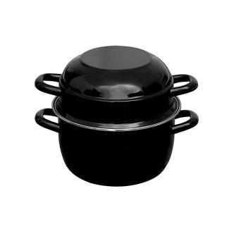 Moule à moules - 0,43 KG - Ø12 CM - Émaillé - Noir - 0,9 Litre - Modèle surélevé - 975010 975010 €9.85 Casserole de moules