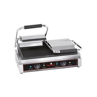 Gril de contact Duettocompact - H 19,3 x 56,6 x 32 CM - 28 KG - 3600 W - Fonte - Nervuré - +50°C / +300°C - Caterchef - 688415 E688415 €273.59 Grils de contact