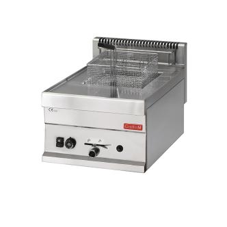 Friteuse - Ligne 650 - Gaz - 8 Litres - H 28 x 40 x 65 CM - 6,3 kW - Inox - Gastro M - GN063 GN063 €1,214.00 Friteuses à gaz