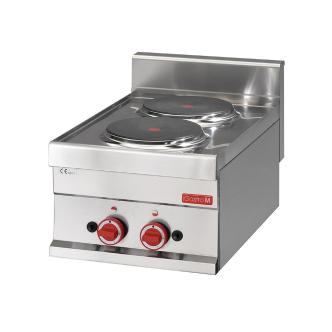 Cuisinière - Ligne 600 - 2 feux - Electrique - H 28 x 30 x 60 CM - 3000 W - 400 V - Inox - Gastro M - GN017 GN017 €509.00 Cuisinière électrique