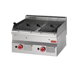 Grill à lave - Ligne 600 - Gaz - H 28 x 60 x 60 CM - 11 kW - Inox - Gastro M - GN028 GN028 €1,699.00 Grils en pierre de lave