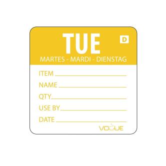 Etiquettes alimentaires - Mardi - Soluble - 250 pièces - H 4,9 x 6 CM - Vogue - GH352 GH352 €11.89 Autocollants de jour