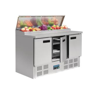 Saladette - 8 x GN 1/4 - 3 portes - H 101 x 137 x 70 CM - 230 V - Polaire - G605 G605 €1,349.00 Saladette