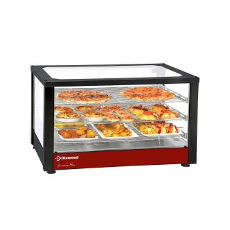 Vitrine chaude - 3 Niveaux - H 48 x 78 x 49 CM - Noir - Diamant - HSD3-B2 HSD3-B2 €1,031.00 Vitrine chaude