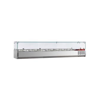 Vitrine Réfrigérée - 200 CM - 10 x 1/4 GN - Verre - Diamant - SX200/DV-R6 SX200/DV-R6 €839.00 Vitrine avec verre