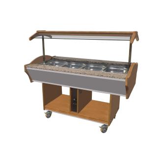 Buffet chaud - 4 x 1/1 GN - H 85/135 x 155 x 90 CM - Poignée combi - 7077.0025 7077.0025 €1,652.40 Buffets chauds