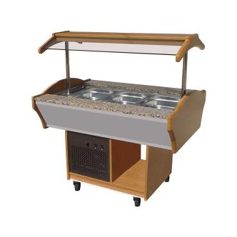 Buffet Réfrigéré - 3 x 1/1 GN - H 85/135 x 120 x 90 CM - Poignée combi - 7077.0005 7077.0005 €1,594.80 Buffets îlots