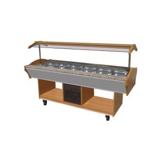 Buffet Réfrigéré - 6 x 1/1 GN - H 85/135 x 220 x 90 CM - Poignée combi - 7077.0015 7077.0015 €2,257.20 Buffets îlots