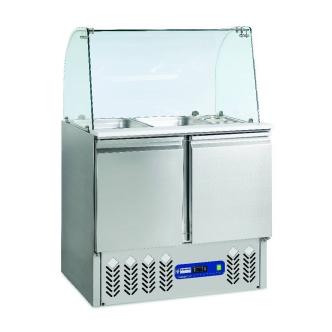 Saladette + Couvercle + Réserve - Verre Bombé - 2 Portes - 240 Litres - Diamant - SAL2M/R6+KV2 SAL2M/R6+KV2 €1,174.65 Saladette