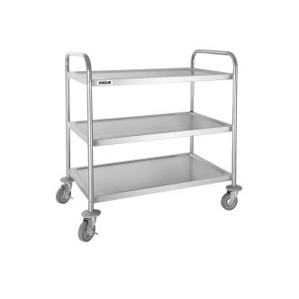 Chariot de service - 3 niveaux - Large - H 94 x 53,7 x 87,5 CM - Inox - Vogue - F995 F995 €169.99 Chariots de service