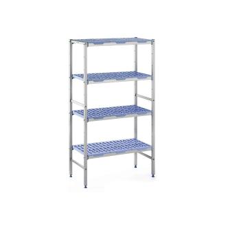 Rack Line - 4 étagères - H 175 x 40 CM - Aluminium/Polypropylène - Tournus lijnrek-h175-d40-tournus €0.00 Support en inox