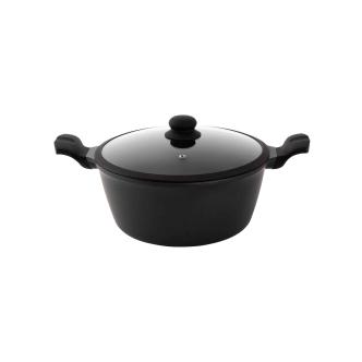 Cocotte - Ø28 CM - Aluminium - Couvercle verre - Noir - Mammouth - Vesuvio - 530346 W530346 €49.90 Gosse