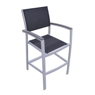 Tabouret de bar terrasse - Luna Super - Gris - Textilène - G-Line HW-44531 €99.95 Tabourets de terrasse