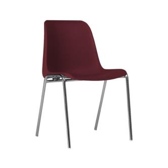 Chaise de cantine - Easy - Bordeaux - Empilable - G-Line HW-01013 €32.95 Chaises en plastique