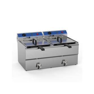 Friteuse Restauration - Electrique - 2 x 10 Litres - Robinet de vidange - 400V - G-Line HW-058149 €399.00 Friteuses 400 volts