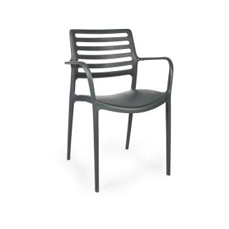 Chaise de patio - Louise - Anthracite - Plastique - G-Line HW-32165 €39.95 Chaises de terrasse