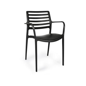 Chaise de terrasse - Louise - Noir - Plastique - G-Line HW-63459 €39.95 Chaises de terrasse