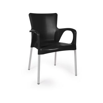 Chaise de terrasse - Casper - Noir - Plastique - G-Line HW-61256 €29.95 Chaises de terrasse