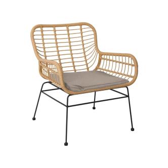 Chaise longue de terrasse - Rotin - Naturel - Coussin inclus - G-Line HW-60964 €79.95 Chaises de terrasse
