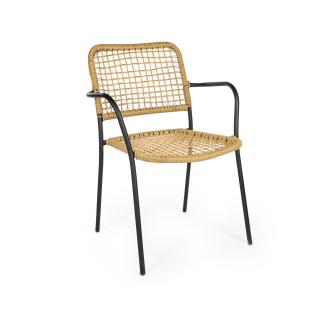 Chaise de terrasse - Rotin - Naturel - G-Line HW-60972 €39.95 Chaises de terrasse