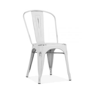Chaise de restauration - Rétro - Look vintage - Blanc - G-Line HW-61220 €47.95 Chaises en métal
