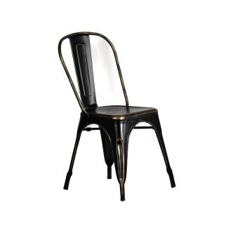 Chaise de restauration - Rétro - Look vintage - Noir - G-Line HW-61221 €47.95 Chaises en métal
