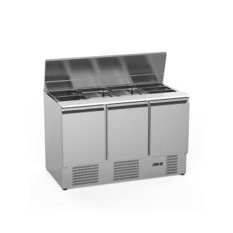 Saladette - 3 portes - H 87,5 x 136,5 x 70 CM - 368 Litre - Inox - G-Line 26270 €799.00 Saladette