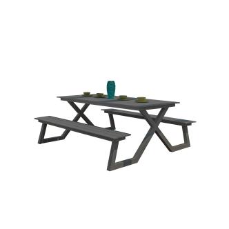 Set pique-nique - Aluminium Max - 200 CM - Gris - G-Line 71055 €499.00 Table de terrasse