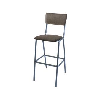 Tabouret de bar - Old School - Métal Vintage - PU Anthracite - G-Line 76580 €99.95 Tabourets de bar