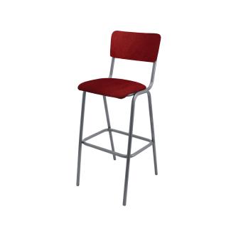 Tabouret de Bar - Old School - Métal Vintage - Velours Rouge - G-Line 76582 €94.95 Tabourets de bar