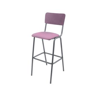 Tabouret de Bar - Old School - Métal Vintage - Velours Vieux Rose - G-Line 76586 €89.95 Tabourets de bar