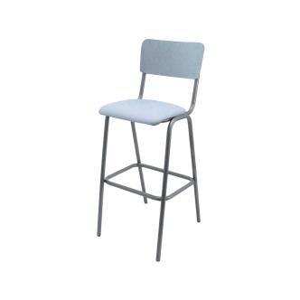 Tabouret de Bar - Old School - Métal Vintage - Velours Bleu Clair - G-Line 76588 €94.95 Tabourets de bar