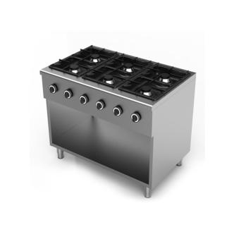 Cuisinière à gaz - G-Line-line - 6 feux - H 85 x 110 x 70 CM - Base ouverte - G-Line 81084 €1,259.00 Cuisinières à gaz sans four